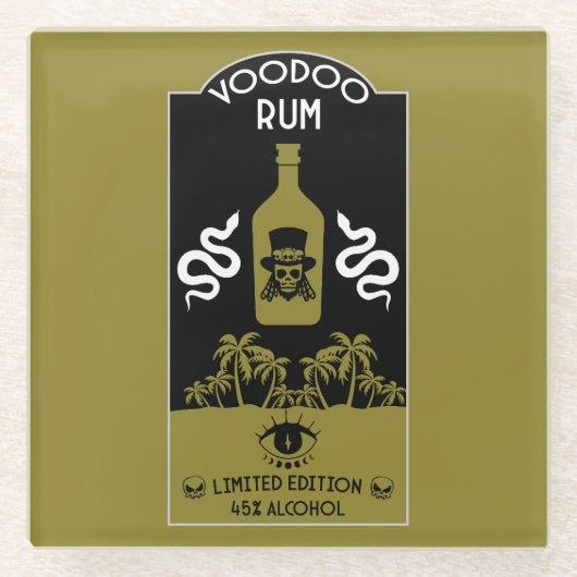 Karibischer Voodoo Rum Glasuntersetzer (Vorderseite)