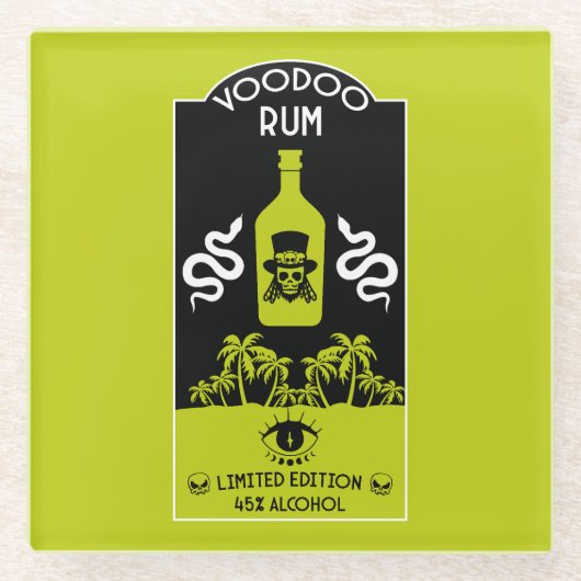 Karibischer Voodoo Rum Glasuntersetzer (Vorderseite)