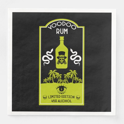 Karibischer Voodoo Rum Serviette (Vorderseite)