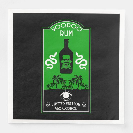 Karibischer Voodoo Rum Serviette (Vorderseite)
