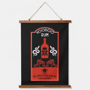 Karibischer Voodoo Rum Wandteppich Mit Holzrahmen