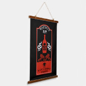 Karibischer Voodoo Rum Wandteppich Mit Holzrahmen (Gewinkelt)