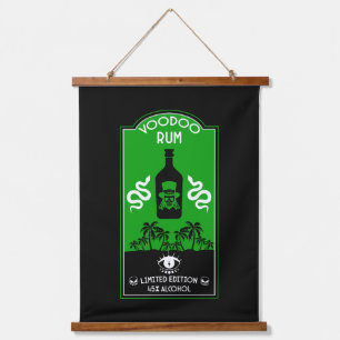 Karibischer Voodoo Rum Wandteppich Mit Holzrahmen