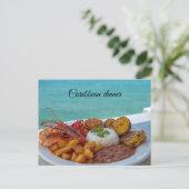 karibisches Abendessen Postkarte (Stehend Vorderseite)