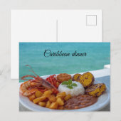 karibisches Abendessen Postkarte (Vorne/Hinten)