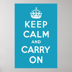 Karibisches Blau Poster