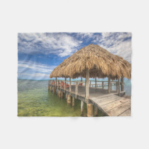 Karibisches Dock Fleecedecke