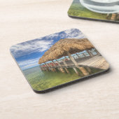 Karibisches Dock Getränkeuntersetzer (Linke Seite)