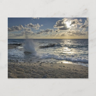 Karibisches Meer, Cayman Islands. Brechende Wellen Postkarte