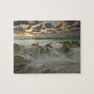 Karibisches Meer, Cayman Islands. Brechende Wellen Puzzle
