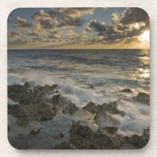 Karibisches Meer, Cayman Islands. Brechende Wellen Untersetzer