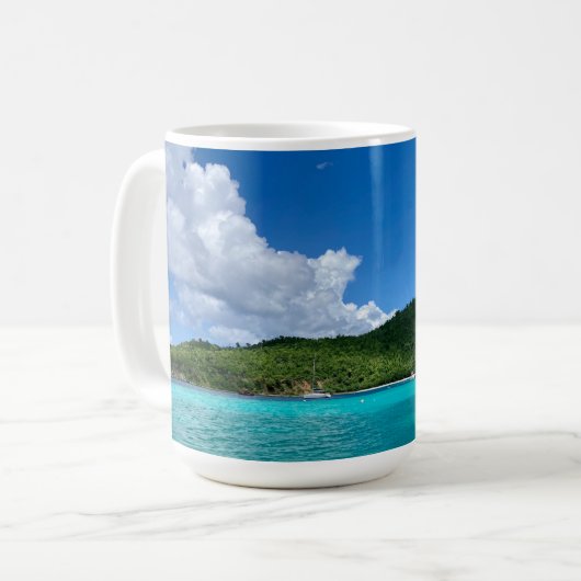 Karibisches Meer Kaffeetasse (Vorderseite Links)