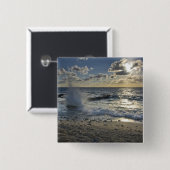 Karibisches Meer, Kaimaninseln. Wellen Button (Vorne & Hinten)