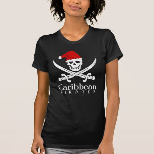 Karibisches Meer kapert Weihnachtsscull-Shirt für T-Shirt