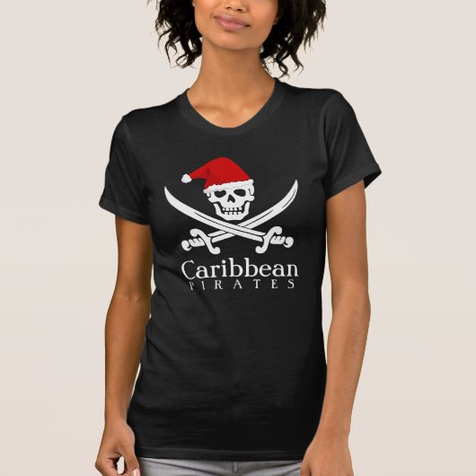 Karibisches Meer kapert Weihnachtsscull-Shirt für T-Shirt (Vorderseite)