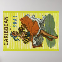 Karibisches Reiseplakat