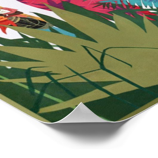 Karibisches Reiseplakat Poster (Ecke)