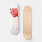 Karibisches rosa Flamingo-Skateboard Skateboard (Vorderseite)