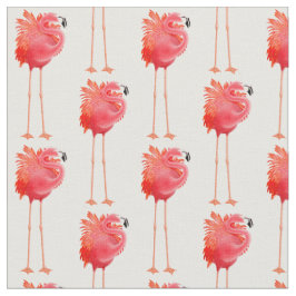 Karibisches rosa Flamingo-Vogel-Gewebe Stoff