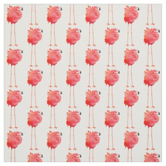 Karibisches rosa Flamingo-Vogel-Gewebe Stoff (Muster)