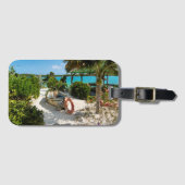 Karibisches Schiffswrack Gepäckanhänger (Vorderseite (Horizontal))