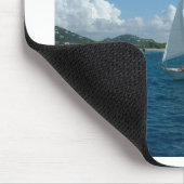 Karibisches Segelboot, würde ich vielmehr segeln! Mousepad (Ecke)