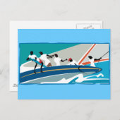 Karibisches Sommerschiff Postkarte (Vorne/Hinten)