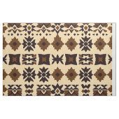 Karibisches Stammesblockmuster — Erdiges Tanbraun Stoff (Yard (91,4 cm))
