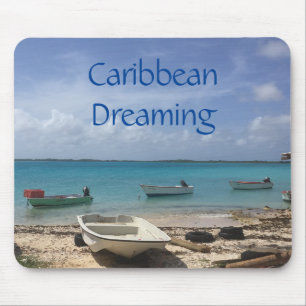 Karibisches Träumen Bonaire Fischerboote Ozean Mousepad