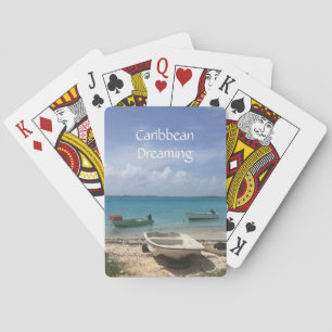 Karibisches Träumen Bonaire Fischerboote Ozean Spielkarten