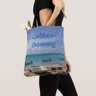 Karibisches Träumen Bonaire Fischerboote Ozean Tasche