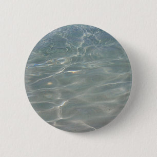 Karibisches Wasser Abstract Blau Natur Button