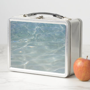 Karibisches Wasser Abstract Blau Natur Metall Brotdose