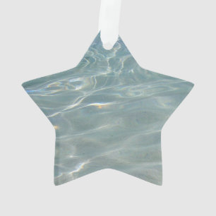 Karibisches Wasser Abstract Blau Natur Ornament