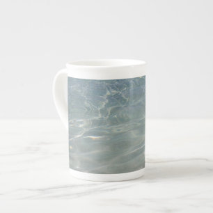 Karibisches Wasser Abstract Blau Natur Porzellantasse