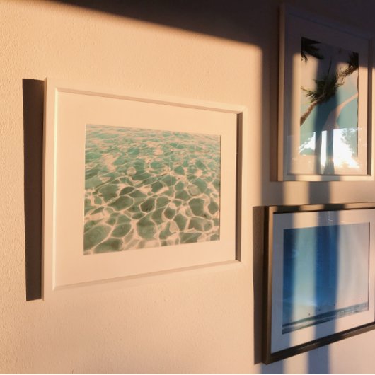 Karibisches Wassermuster und Texturfotografie Poster