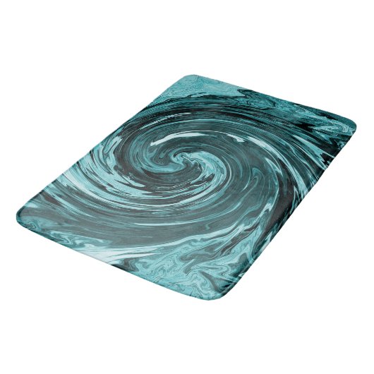 Karibisches Wildwasser... Badematte (Schrägansicht)