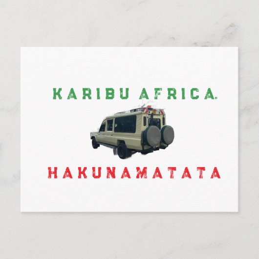 Karibu Africa Postkarte | Willkommen Afrika | Prem (Vorderseite)