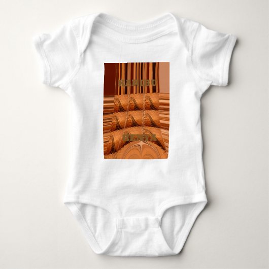 Karibu Giraffe Hakuna Matata Chic Modern Art Col Baby Strampler (Vorderseite)