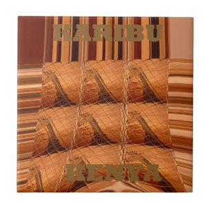 Karibu Giraffe Hakuna Matata Chic Modern Art Col Fliese