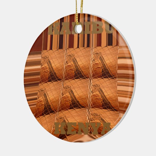 Karibu Giraffe Hakuna Matata Chic Modern Art Col Keramik Ornament (Links)