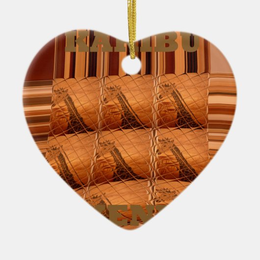 Karibu Giraffe Hakuna Matata Chic Modern Art Col Keramik Ornament (Vorne)