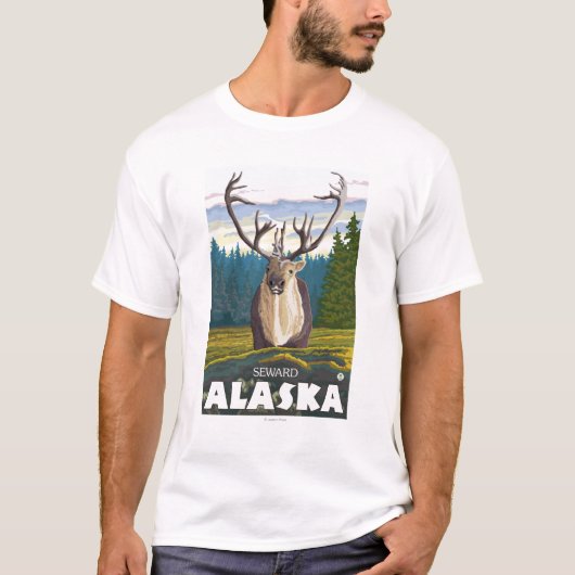 Karibu im wilden - Seward, Alaska T-Shirt (Vorderseite)