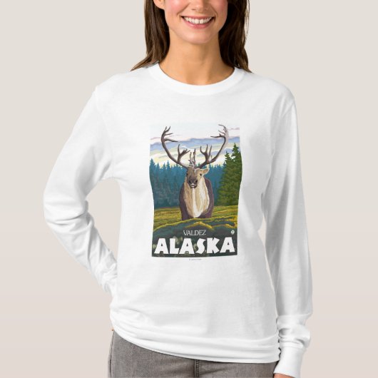 Karibu im wilden - Valdez, Alaska T-Shirt (Vorderseite)
