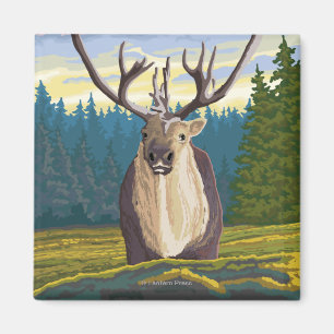 Karibu im wilden - Yellowstone-Staatsangehöriger Magnet