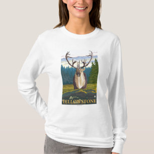 Karibu im wilden - Yellowstone-Staatsangehöriger T-Shirt