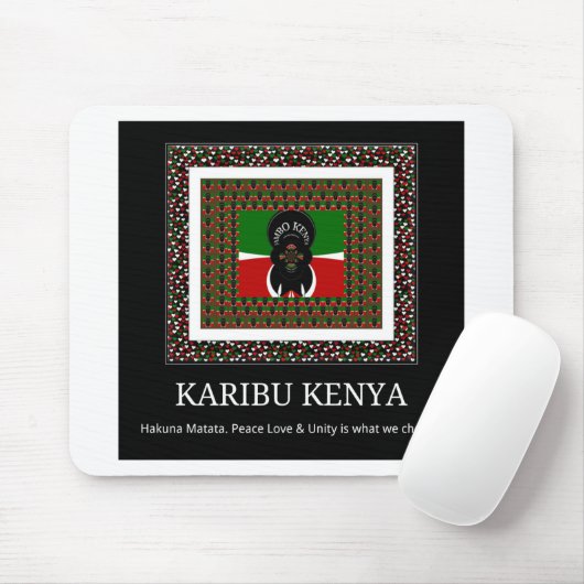 Karibu Kenya Hakuna Matata Mousepad (Mit Mouse)