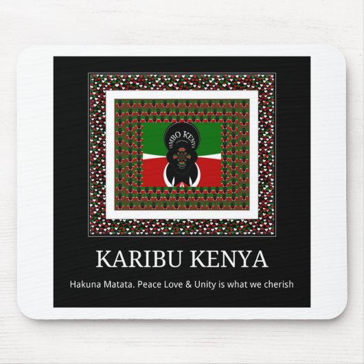 Karibu Kenya Hakuna Matata Mousepad (Vorne)