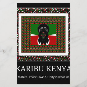 Karibu Kenya: Vibrant National Flag Colors Design