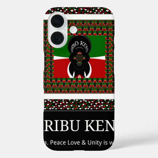 Karibu Kenya: Vibrant National Flag Colors Hakuna Case-Mate iPhone Hülle (Rückseite)